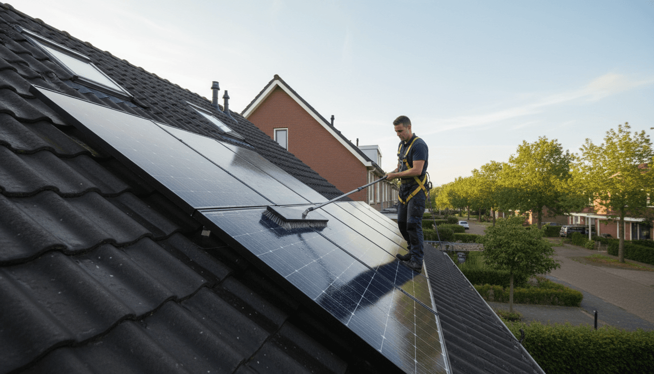Zonnepanelen schoonmaken: hoe vaak moet dat eigenlijk?